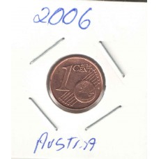 Moeda 1 Cent Euro Áustria 2006