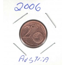 Moeda 2 Cents Euro Áustria 2006