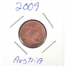Moeda 2 Cents Euro Áustria 2009