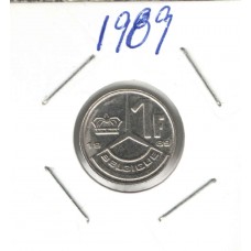 Moeda 1 Franco 1989 Bélgica