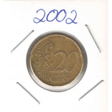 Moeda 20 Cents Euros Bélgica 2002
