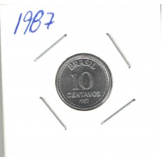 Moeda 10 Centavos 1987