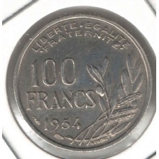 Moeda 100 Francs 1954 França ls1331