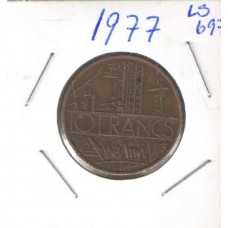 Moeda 10 Francs 1977 França ls697