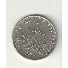 Moeda 1 Franc 1976 França