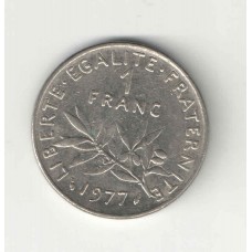 Moeda 1 Franc 1977 França