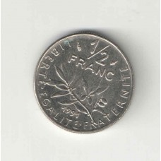 Moeda 1/2 Francs 1991 França