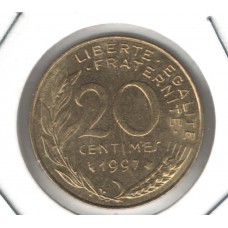 Moeda 20 Centimes 1997  França ls1368