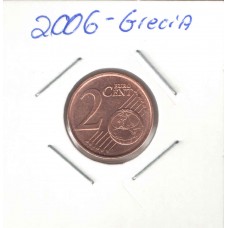 Moeda 2 Cents Euros Grécia 2006
