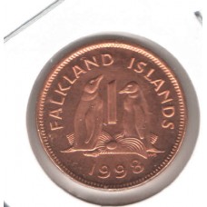 Moeda Ilhas Falkland 1 Penny 1998 Malvinas ls1759