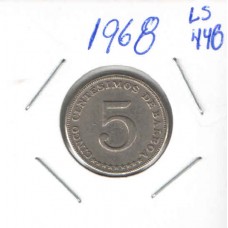 Moeda 5 Centesimos 1968 Panama
