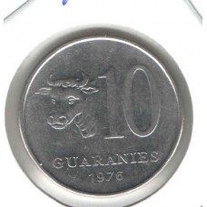 Moeda 10 Guaranies 1976  Paraguay ls1729
