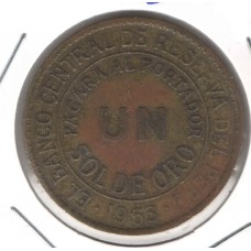 Moeda 1 Solo de Ouro 1963 Peru ls1688